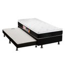Ver imagem 1 de Cama Box c/Auxiliar Solteiro: Colchão Espuma Castor D45 Black e White + Base CRC Courano Black(88x18