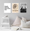 Ver imagem 1 de Kit 3 Quadros Decorativos Belo Horizonte-mapa Cidade 45x34cm:madeira Branca
