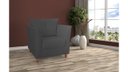 Ver imagem 3 de Poltrona Decorativa Isis Suede Cinza Pés Madeira Mz Decor