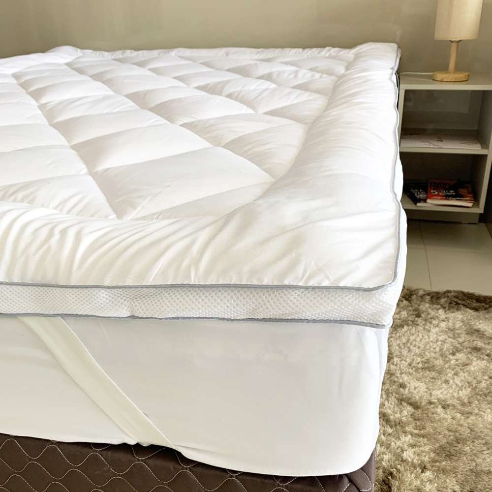 Pillow Top Toque de Plumas Queen 1,58x1,98 - Appel - Branco