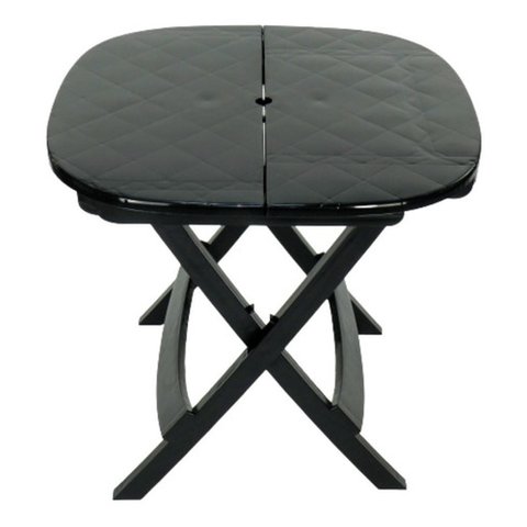 Mesa Dobrável de Plástico Resistente Prática Barata Cor:preta