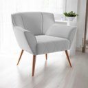 Ver imagem 1 de Poltrona Elegante com Pés Palito Glória Cinza