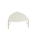 Ver imagem 4 de Conjunto de Mesas de Centro 89cm para Sala 100% Mdf Cor:louro e Luna com Dourado
