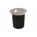 Ver imagem 1 de Lixeira Redonda de Embutir em Inox Acetinado com Balde Plástico de 5l 20505 - Debacco