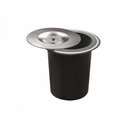 Ver imagem 2 de Lixeira Redonda de Embutir em Inox Acetinado com Balde Plástico de 5l 20505 - Debacco