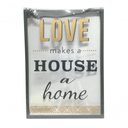 Ver imagem 1 de Placa de Metal e Vidro Love House 20x28 cm