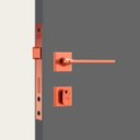 Ver imagem 2 de Fechadura Classic 3000 Externa Roseta Quadrada - Rose - Stam