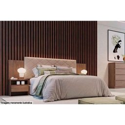 Cabeceira Cama Box Madeirado Casal Everest Plus c/ 2 Gavetas Branco - Novo Horizonte - 3
