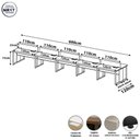 Ver imagem 3 de Plataforma de Trabalho 6,00 m para 10 Pessoas com Caixas de Tomadas e Divisórias Estilo Industrial