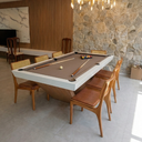 Ver imagem 2 de Mesa de Sinuca e Jantar Topázio 2 em 1 Madeira Maciça com Pedra Ardósia e Tampo Removível