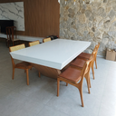 Ver imagem 1 de Mesa de Sinuca e Jantar Topázio 2 em 1 Madeira Maciça com Pedra Ardósia e Tampo Removível