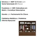 Ver imagem 4 de Guarda Roupa Casal 6 Portas 6 Gavetas Mari 230 cm Jacaranda Zanz