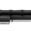 Ver imagem 2 de Sofá 2 Lugares com Chaise Lado Esquerdo e Revestimento em Couro Sintético