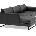 Ver imagem 4 de Sofá 2 Lugares com Chaise Lado Esquerdo e Revestimento em Couro Sintético