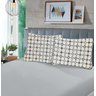 Jogo Cama Lençol Casal Cinza Geométrico 100% Algodão 3pçs - 2