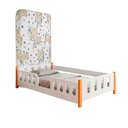 Ver imagem 4 de Cama Infantil Montessoriana Melissa Completa Branca com Colchão, Grade e Luminária LED