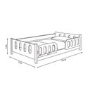 Ver imagem 4 de Cama Infantil Montessoriana Melissa Completa Branca com Colchão, Grade e Luminária Led