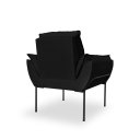Ver imagem 2 de Poltrona Decorativa Opala Amamentação para Sala Base de Ferro Preto Suede Meecommerce:preto