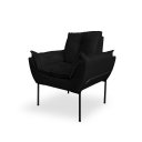 Ver imagem 4 de Poltrona Decorativa Opala Amamentação para Sala Base de Ferro Preto Suede Meecommerce:preto