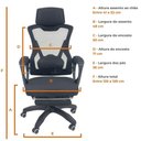 Ver imagem 2 de Cadeira de Escritório Presidente Executiva Oficial Supreme Preto