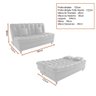 Sofá Cama Day 185cm Reclinável Manual Veludo Terracota - Sallar Home - 3
