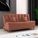 Ver imagem 2 de Sofá Cama Day 185cm Reclinável Manual Veludo Terracota - Sallar Home