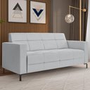 Ver imagem 2 de Sofá 3 Lugares Sala Living Industrial 180cm Senna K01 Veludo Cinza - Lyam Decor