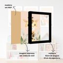 Ver imagem 3 de Kit Quadros Infantil Safari Aquarela 20x30 3 Peças Titulos Moldura Mel