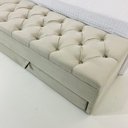 Ver imagem 3 de Puff Baú Guarda Volume 120x40x45cm Cor Bege Claro Estrutura em Mdf