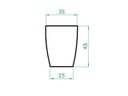 Ver imagem 4 de Vaso Planta 45x35 Moderno Trapézio Polietileno - LARANJA SUNSET 010