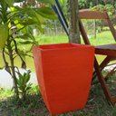 Ver imagem 2 de Vaso Planta 45x35 Moderno Trapézio Polietileno - LARANJA SUNSET 010