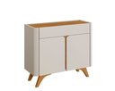 Ver imagem 2 de Buffet Aros 2 Portas Pés Madeira Maciça - Mavaular Off White/naturalle