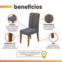 Ver imagem 5 de Conjunto 2 Cadeiras Estofada Sala de Jantar Tati Madeirado