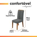 Ver imagem 2 de Conjunto 2 Cadeiras Estofada Sala de Jantar Tati Madeirado