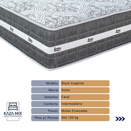 Colchão Casal Black Graphite Anjos Molas Ensacadas - 2