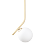 Luminária Pendente Angular Bola de Vidro Dourado Fosco Spotline - 2