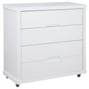 Ver imagem 2 de Guarda Roupa 4 Portas e Cômoda Gaveteiro Tutto New Branco Acetinado - Matic