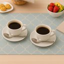 Ver imagem 2 de Jogo 6 Xícaras de Chá com Pires 185ml Porcelana Branca Leonora Tramontina Café Mesa Posta