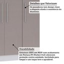 Ver imagem 4 de Guarda Roupa Modulado 101,50cm 3 Portas Alpes Luciane Móveis