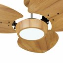 Ver imagem 3 de Ventilador de Teto com Controle Remoto Natuvent Dahlia LED 3 Pás Madeira Teca 6500k Branco Frio, Luz