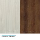 Ver imagem 3 de Armário Basculante Misto Luciane 120cm 1 Porta Fechada 1 Porta com Vidro Reflecta Bronze Luci
