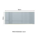 Ver imagem 3 de Armário Aéreo Madesa Lux 80 cm 1 Porta Basculante Rustic/Cinza