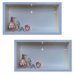 Nicho em Porcelanato para Banheiro Branco Polido 60x32cm Kit 2 Unidades - 5
