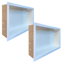 Ver imagem 3 de Nicho em Porcelanato para Banheiro Branco Polido 60x32cm Kit 2 Unidades