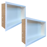 Nicho em Porcelanato para Banheiro Branco Polido 60x32cm Kit 2 Unidades - 3