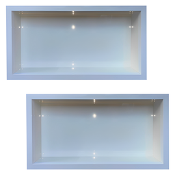 Nicho em Porcelanato para Banheiro Branco Polido 60x32cm Kit 2 Unidades - 1