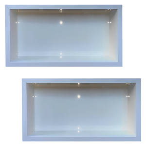 Nicho em Porcelanato para Banheiro Branco Polido 60x32cm Kit 2 Unidades