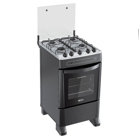 Fogão a Gás Vitale de 4 Bocas com Forno 47 Litros e Acendimento Automático e Mega Chama 2,50KW Clar