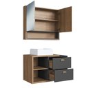 Ver imagem 4 de Gabinete de Banheiro 80cm com Espelheira 2 Portas e Cuba Helena