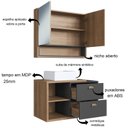 Ver imagem 5 de Gabinete de Banheiro 80cm com Espelheira 2 Portas e Cuba Helena